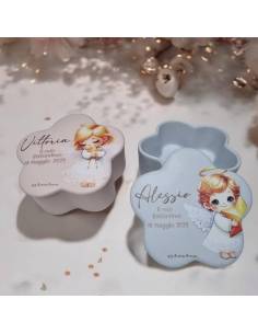 Claraluna bomboniere 2025 Battesimo personalizzate portagioie angioletti