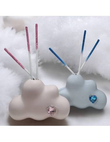 Bomboniere profumatore Claraluna Battesimo con cuore diamante