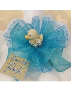 Bomboniere nascita bimbo complete di confetti e papero