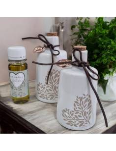 Bomboniere Claraluna oliera in ceramica decoro cuore charm