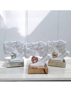 Bomboniere Claraluna sposi statuetta cuore diamante