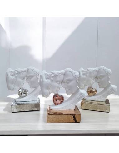 Bomboniere Claraluna sposi statuetta cuore diamante