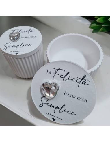 Claraluna portagioie cuore diamante argentato frase ideali per matrimonio e anniversario
