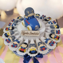 Torta bomboniere super eroi spider man e capitan america