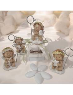 Bomboniere angeli clip portafoto Battesimo Comunione personalizzato