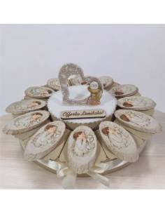 Torta bomboniere Comunione bambino ritratto da appendere