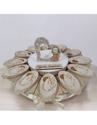 Torta bomboniere Comunione bambino ritratto da appendere