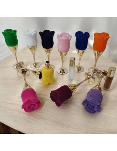 Bomboniere profumi persona rosa in velluto con scatola degustazione confetti