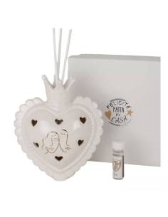 Profumatore Cuore Sacro bomboniere matrimonio luce led sposi dorati