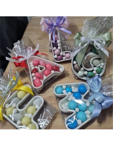 Antipastiera in porcellana iniziale con lettera a scelta bomboniere utili