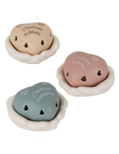 Bomboniere cuore tra le mani a luce led con frasi