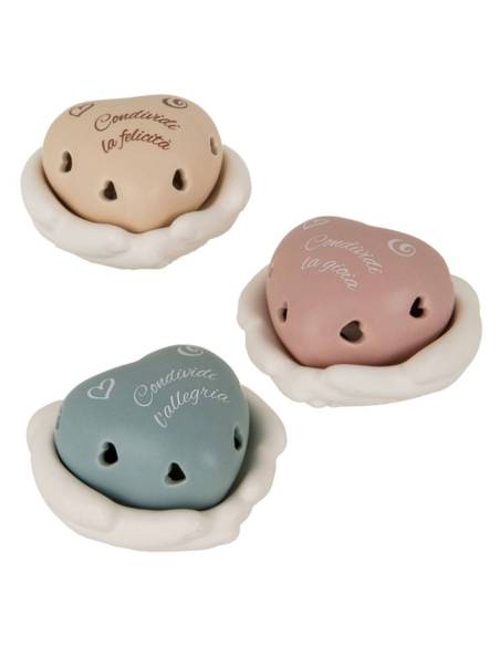 Bomboniere cuore tra le mani a luce led con frasi