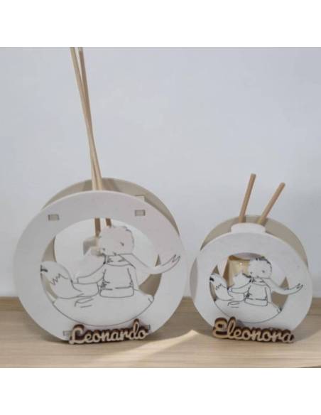 Bomboniere Piccolo principe Comunione personalizzate profumatore tondo
