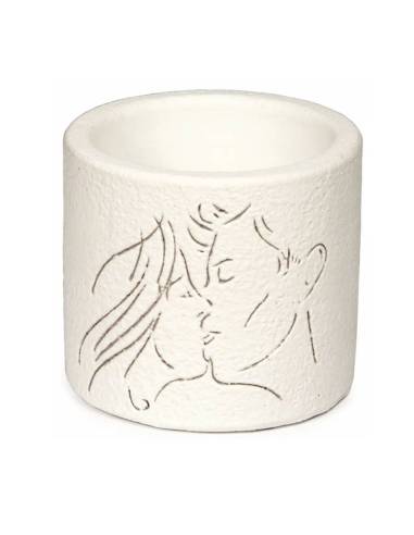 Il Bacio Bomboniere matrimonio portapianta vasetto bianco