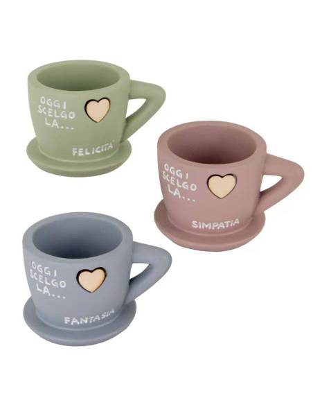 Portapiante bomboniere frasi a forma di tazza