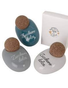 Bomboniere utili zuccheriera frase tappo a sfera in sughero