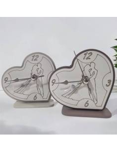 Bomboniere utili matrimonio orologio cuore intaglio sposi