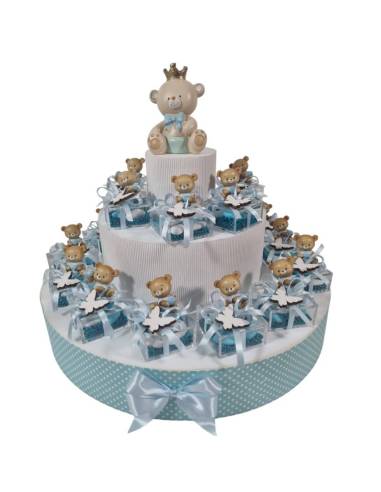 Idee bomboniere Battesimo per bambino color orsetto