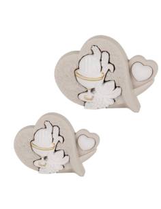 Bomboniere Comunione cuore in polvere di marmo