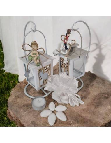 Bomboniere a lanterna albero della vita su stand candela