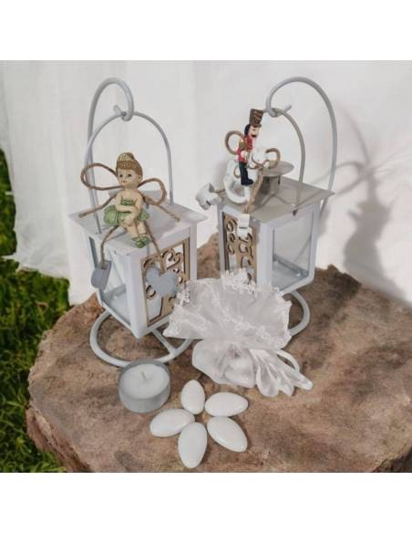 Bomboniere a lanterna albero della vita su stand candela