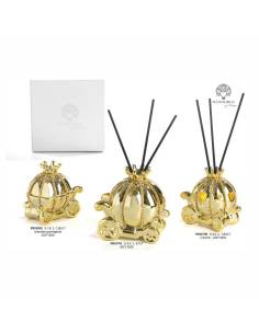 Bomboniere carrozza dorata in ceramica complete