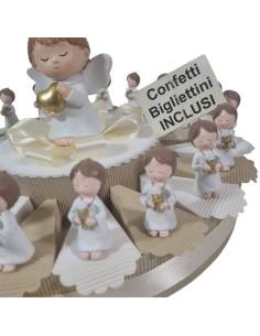 Bomboniere bambino Prima Comunione angioletti con calice