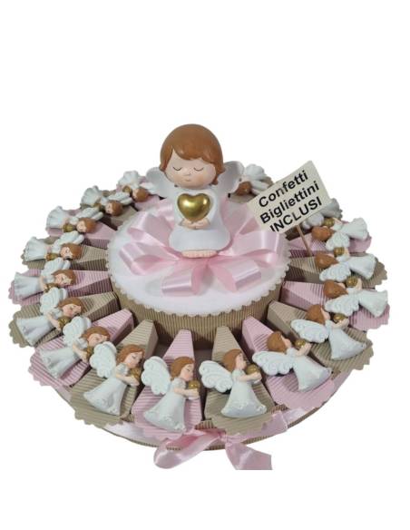 Bomboniere Comunione complete bambina angelo torta per confetti