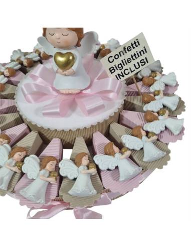 Torta bomboniere Comunione femmina angioletto