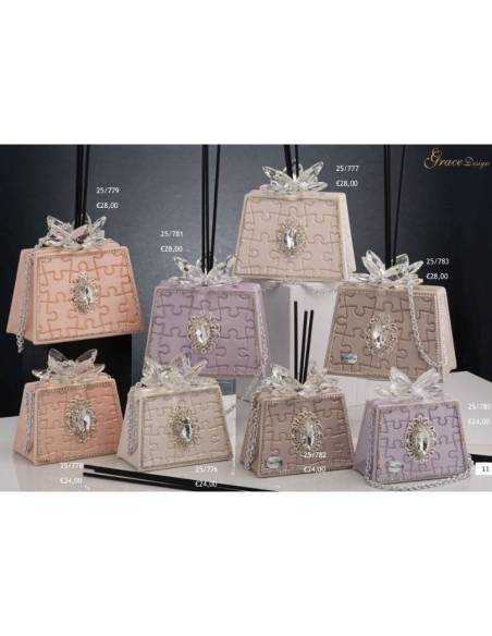 Profumatori per ambienti bomboniere borsette eleganti Grace Design