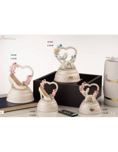 Lampade led bomboniere cuore particolari Grace Design