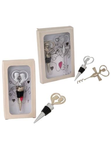 Bomboniere matrimonio utili cucina cavatappi o tappo sposi