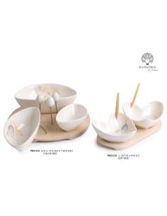 Bomboniere utili per la tavola in porcellana bianca antipastiera firmate Mandorle