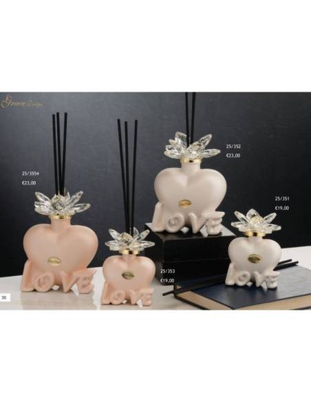 Profumatori per ambienti bomboniere cuore Love Grace Design