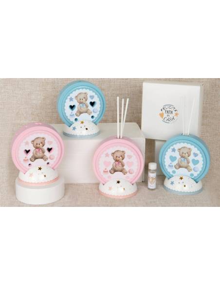 Bomboniere Battesimo orsetti teneri lampada led o profumatori