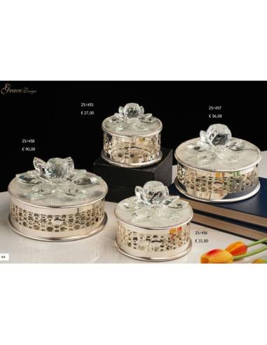 Bomboniere portagioie eleganti fiore in cristallo Grace Design