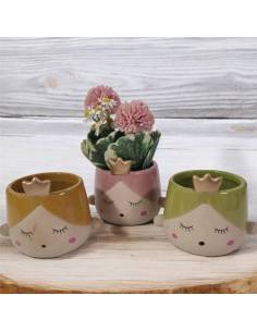 Bomboniere principessa vasetto bimba con corona dorata AD emozioni