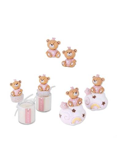 Bomboniere Battesimo orsetto femminuccia collezione Ciuffo