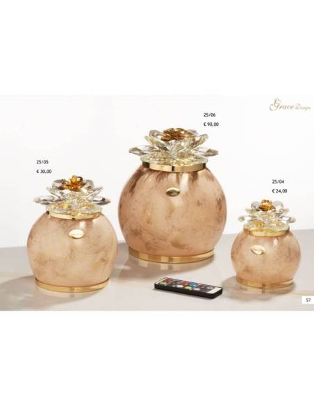 Lampade led bomboniere fiore elegante Grace Design