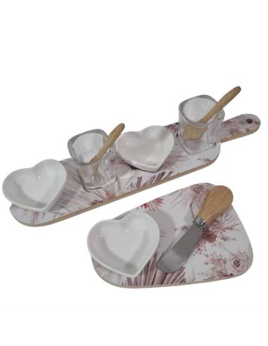 ntipastiera 2 ciotole e due bicchieri per salse con cucchiaini