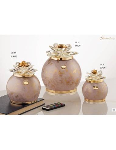 Bomboniere fiori su lampade led Grace Design