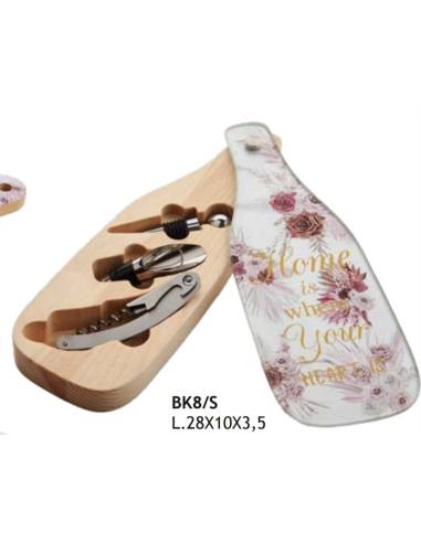 Bomboniere matrimonio utili cucina set vino linea ROSE