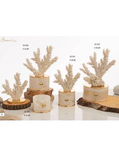 Candele profumate tema mare corallo panna Grace Design