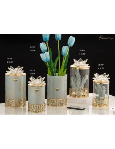 Bomboniere eleganti cilindri dettagli dorati Grace Design