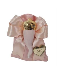 Bomboniere 18 anni personalizzate con nome e corno rosa e oro