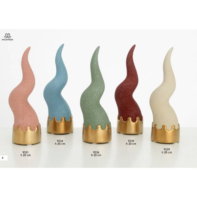 Bomboniere cornetto portafortuna in ceramica Encantada