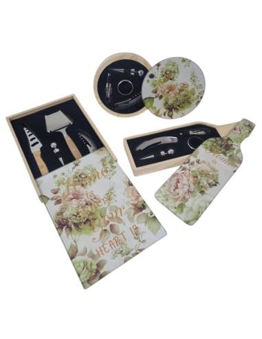 Bomboniere matrimonio utili cucina set vino linea Ortensia