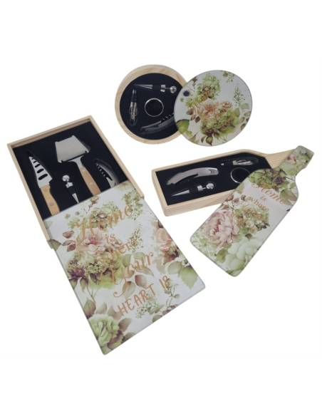 Bomboniere matrimonio utili cucina set vino linea Ortensia