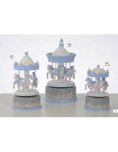 Bomboniere carosello giostrina in legno con cavalli Encantada