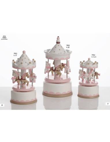 Carillon bomboniera carosello giostra con cavalli Encantada